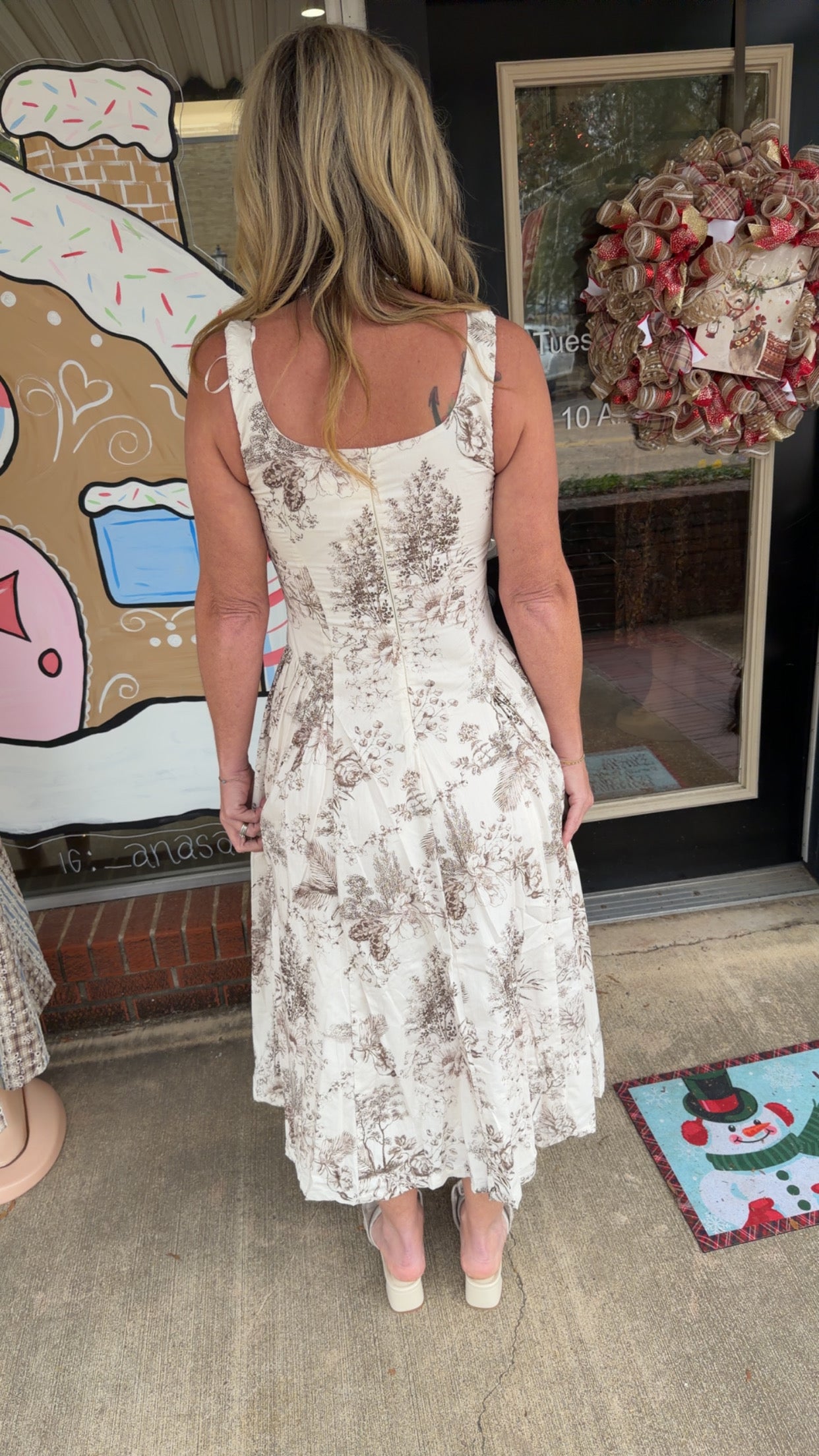 Brown Toile Dress