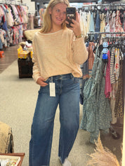 Peachy Keen Lightweight Oversized Knit Sweater