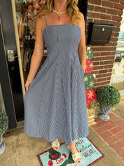 Harbor Breeze Striped Midi Dress