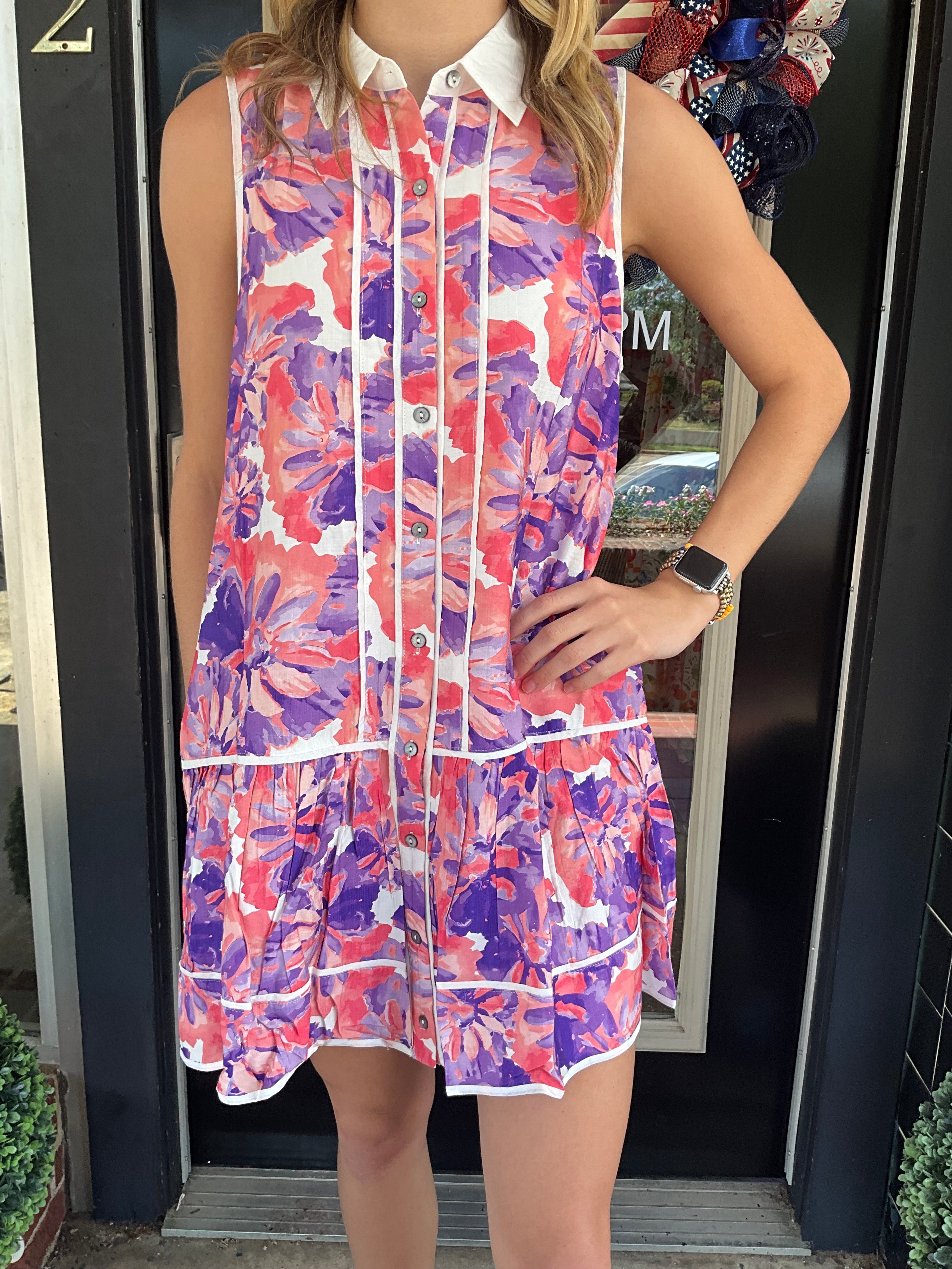Violet splash Dress