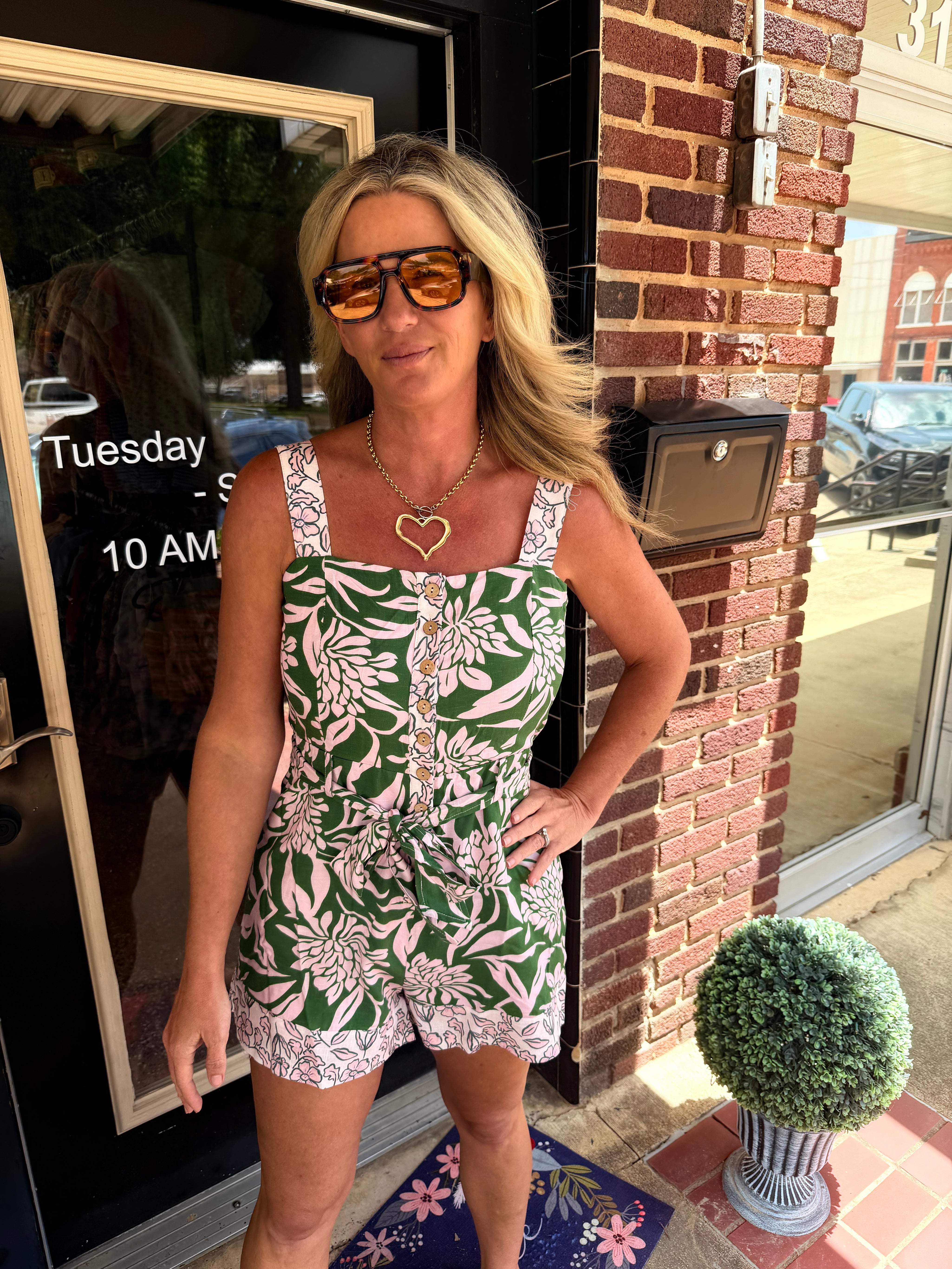 Tropical Bliss Belted Romper