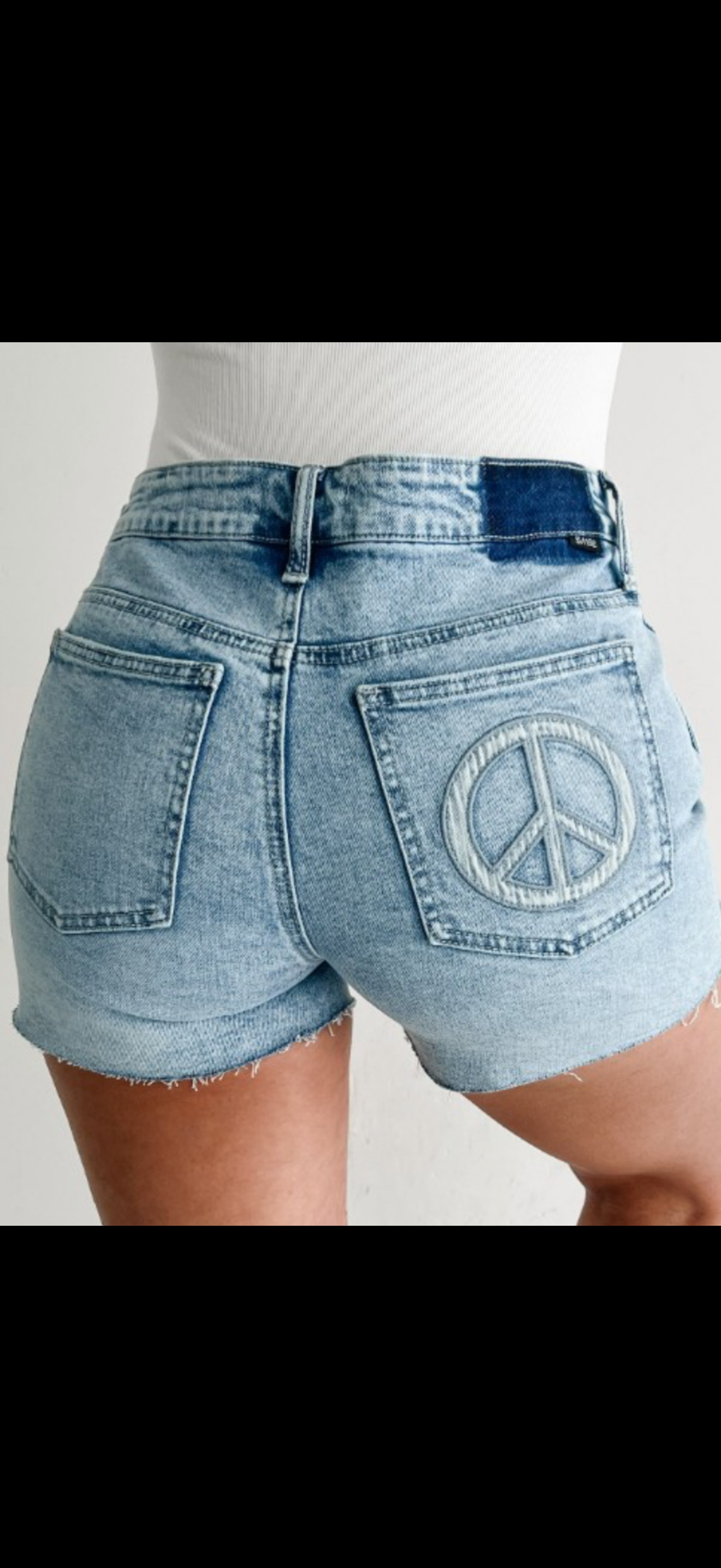 Peace & Patch Denim Shorts