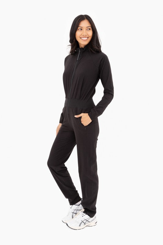 Athletic jacket jumpsuit