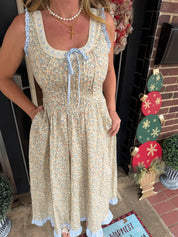 Meadow Gingham Cottage Maxi