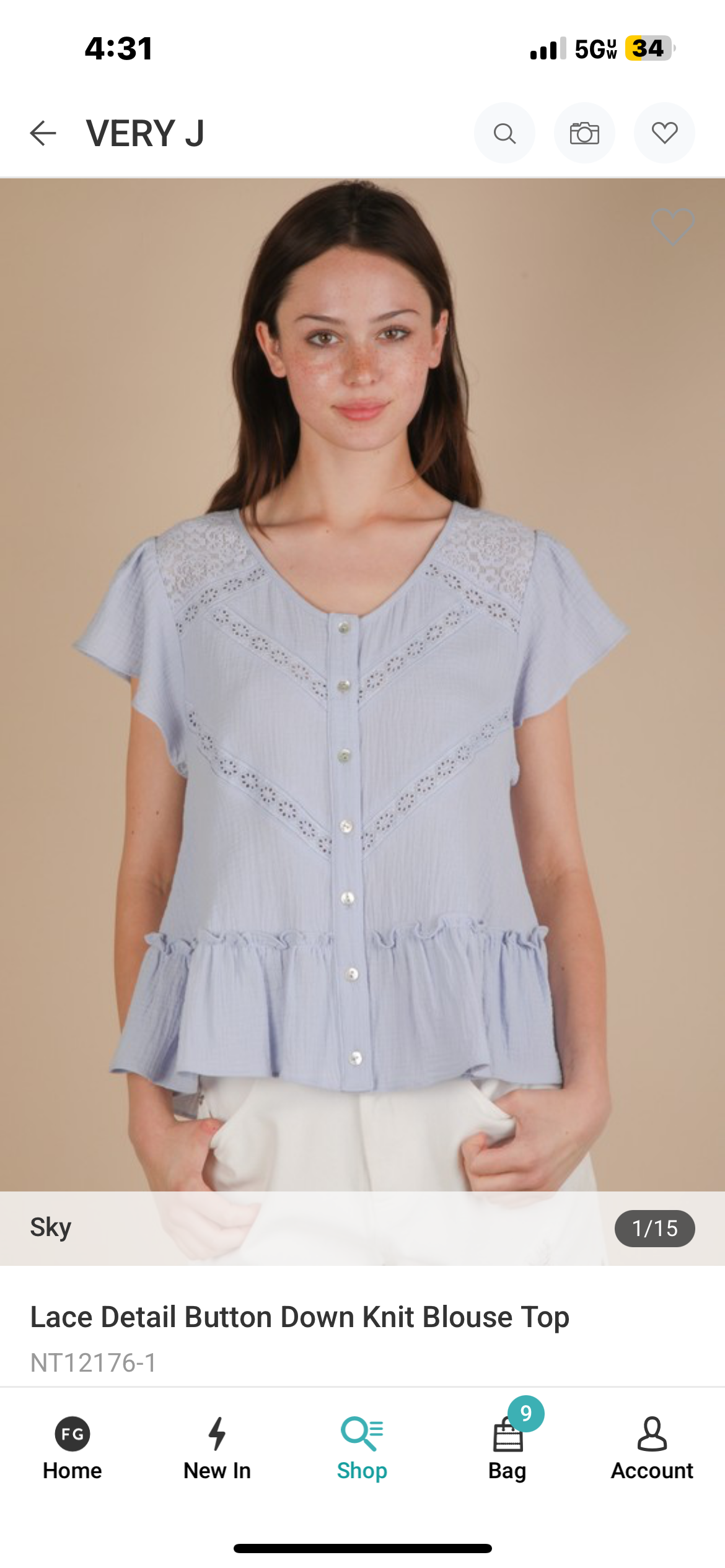 Swee sky button blouse