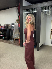 Merlot Moment Corset Pant Set