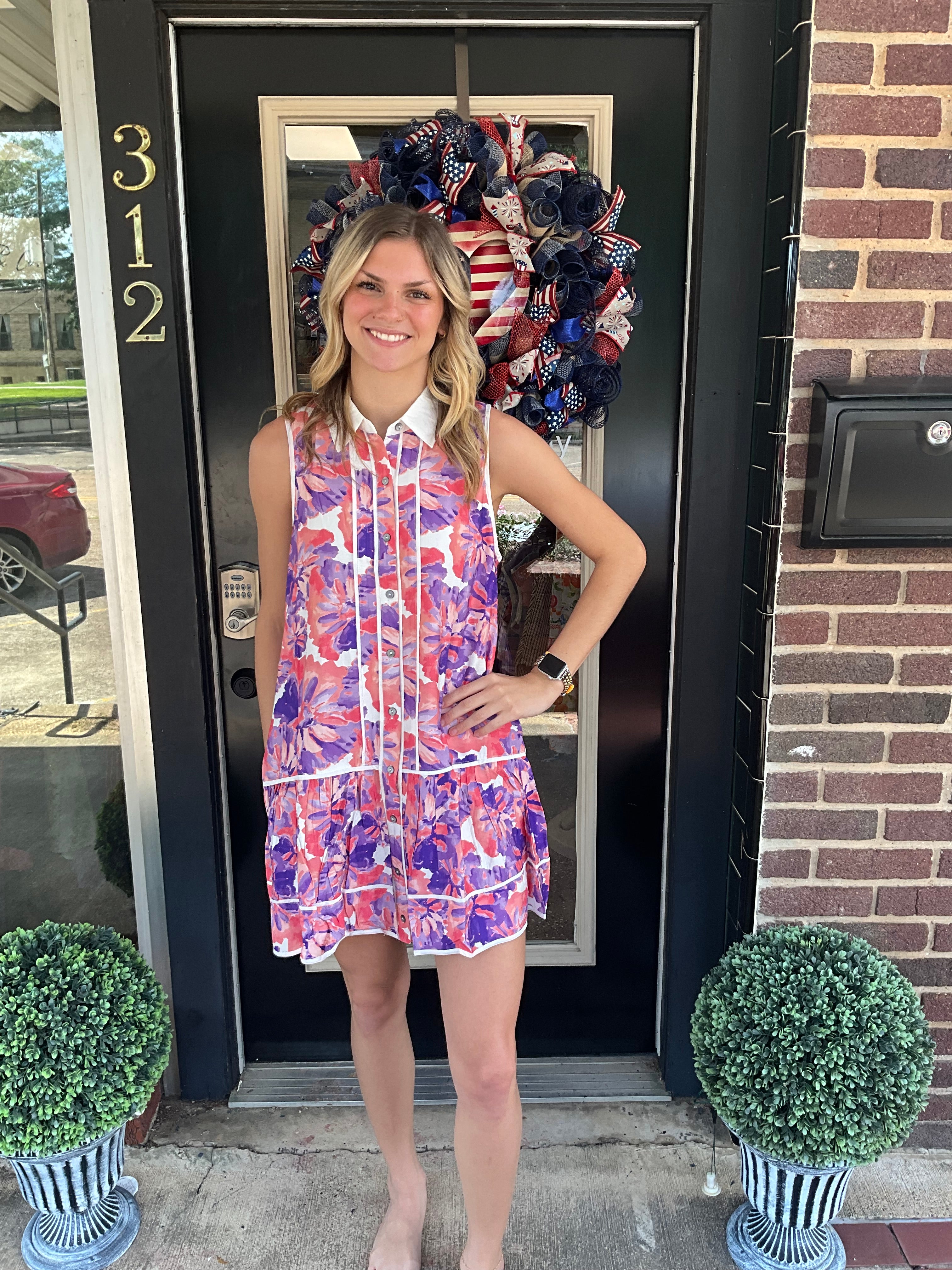 Violet splash Dress