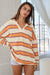 orange and blue striped sweatshirt