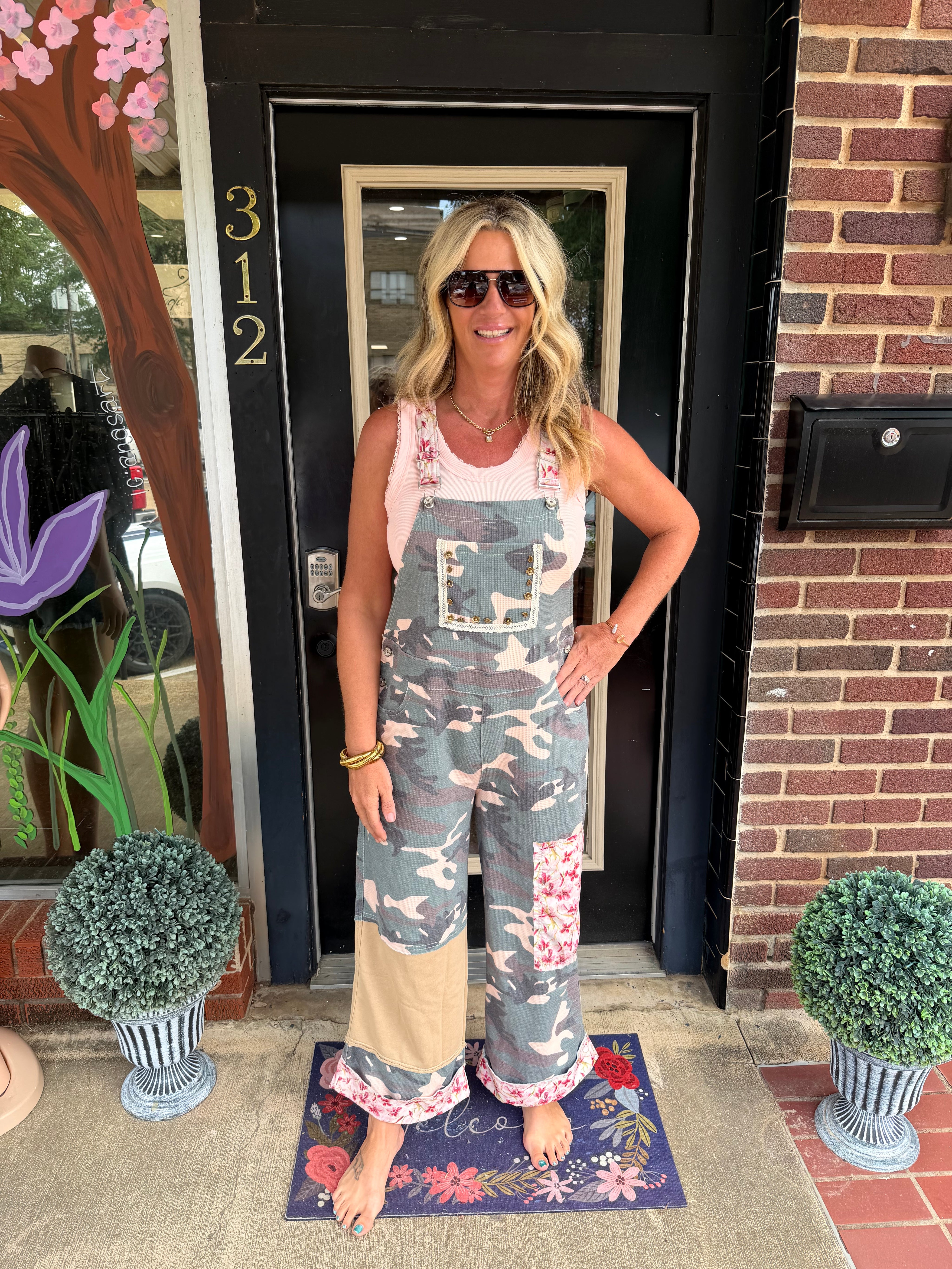 POL Wildflower Camo Patchwork OverallS