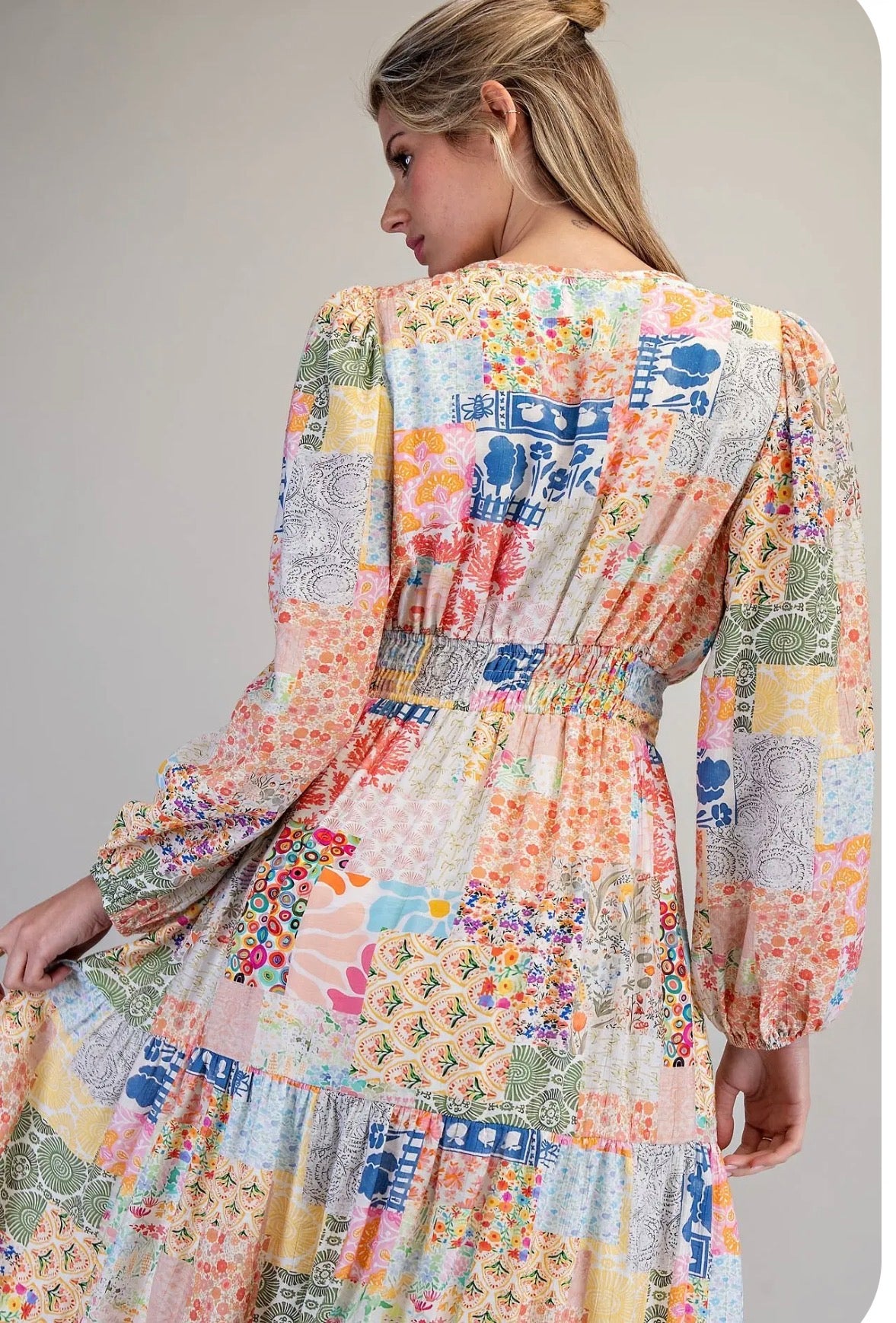 Boho Patchwork Maxi Dress