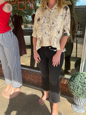 Black super soft vervet jeans