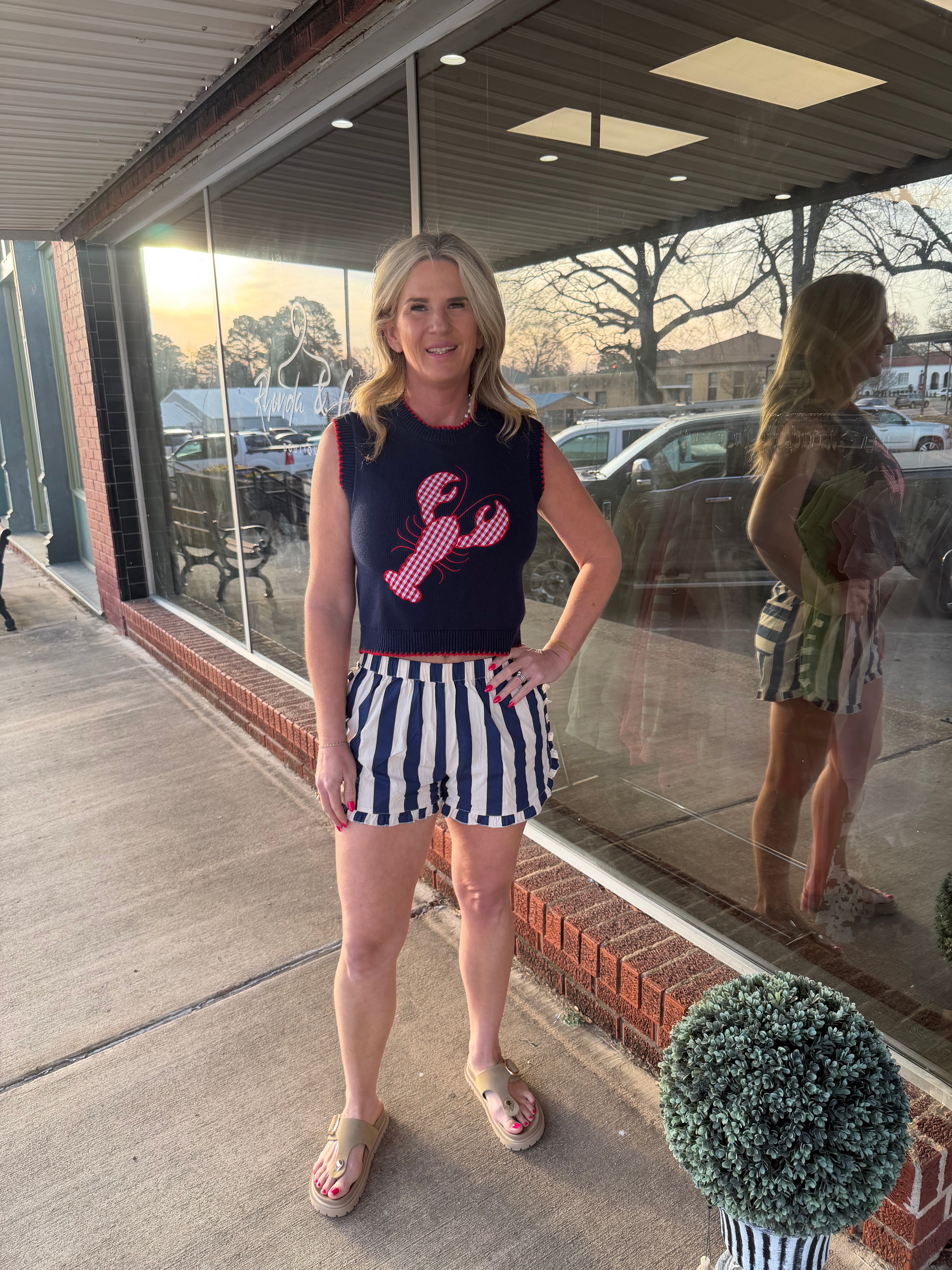 Boardwalk Babe Striped Shorts