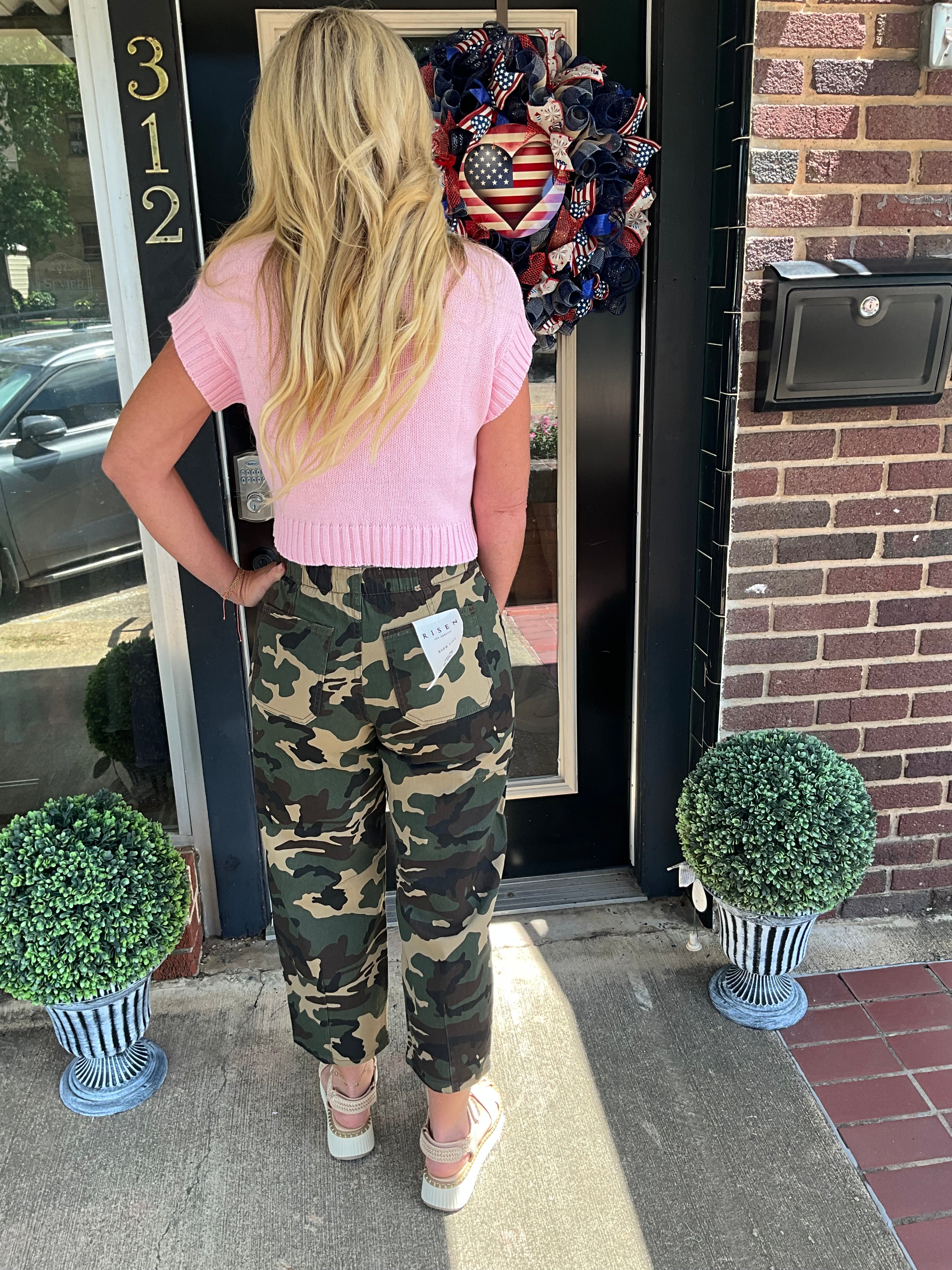 Camo crush risen jeans