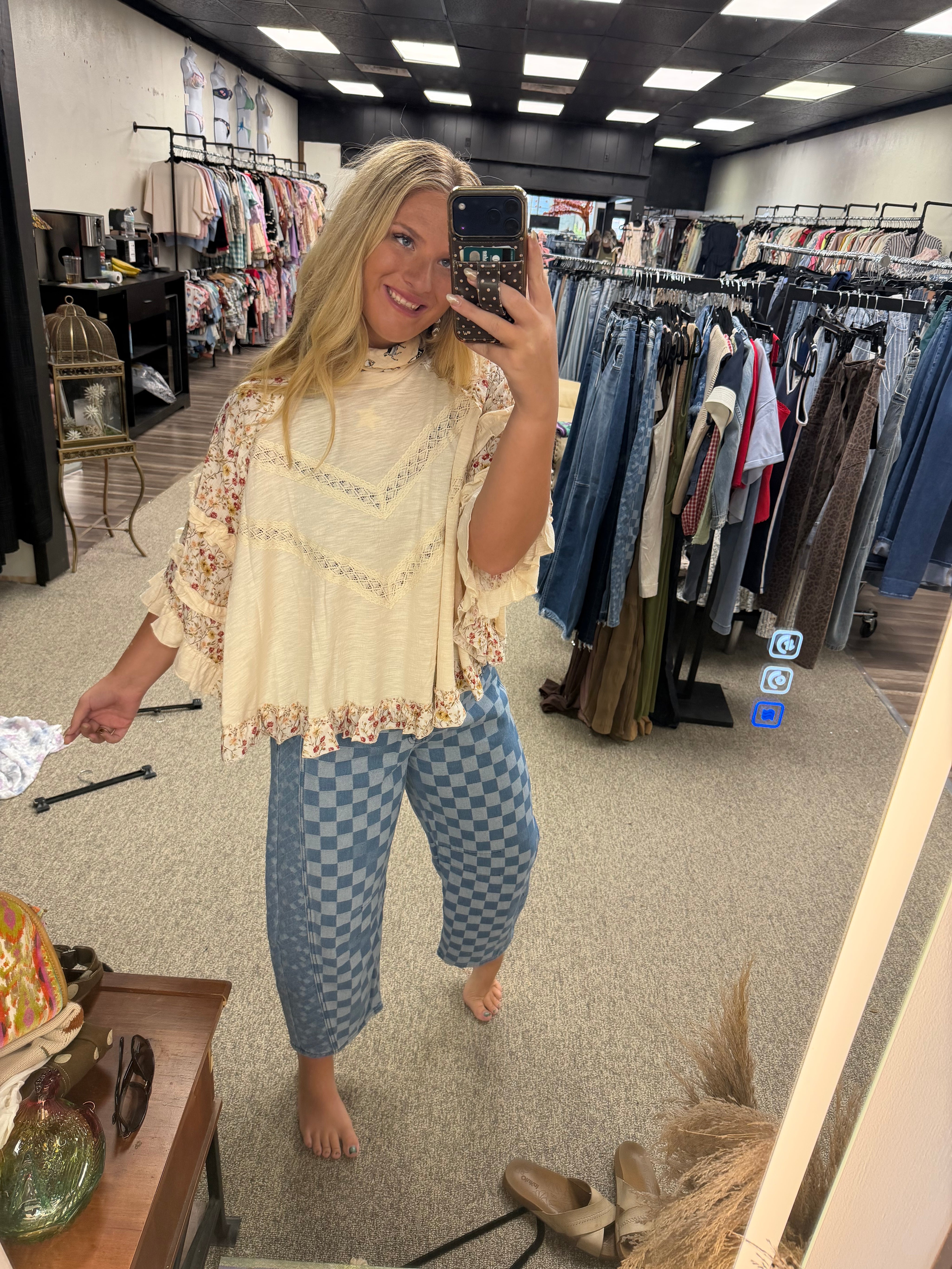 Prairie Floral Poncho Top