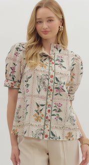 Garden gallery blouse