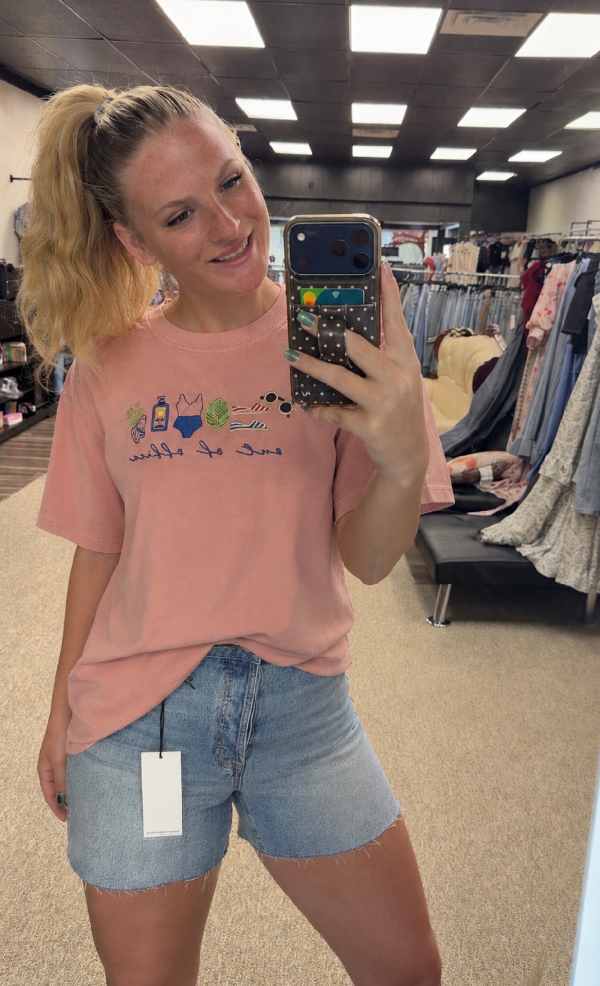 Out of office embroidered tee