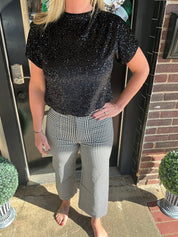 Black checkered pants