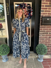 Navy meadows dress