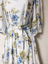 Ivory floral belted dress