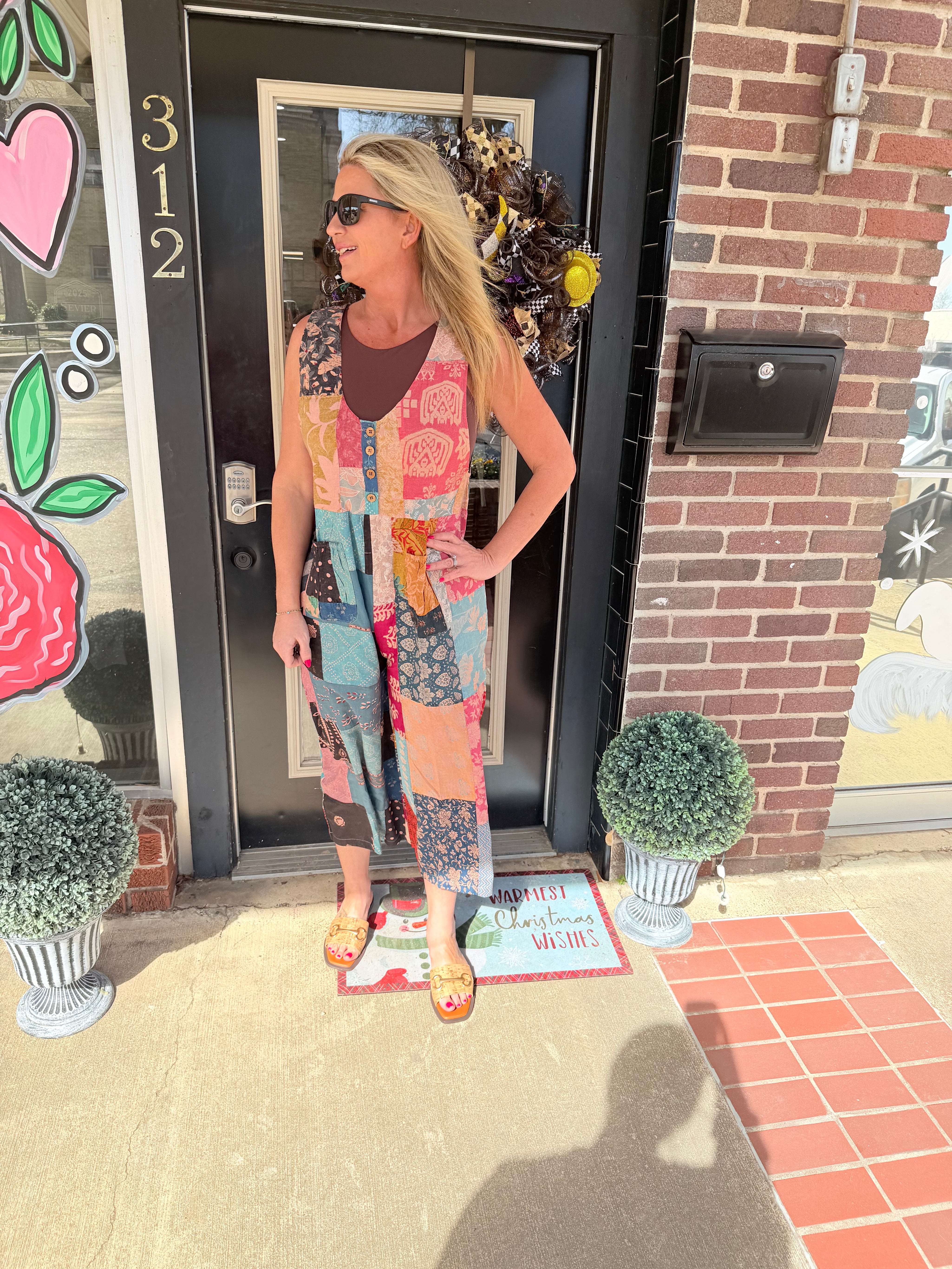 Boho Mosaic Overall Jumpsuit