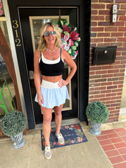 Black 2 tone sports bra