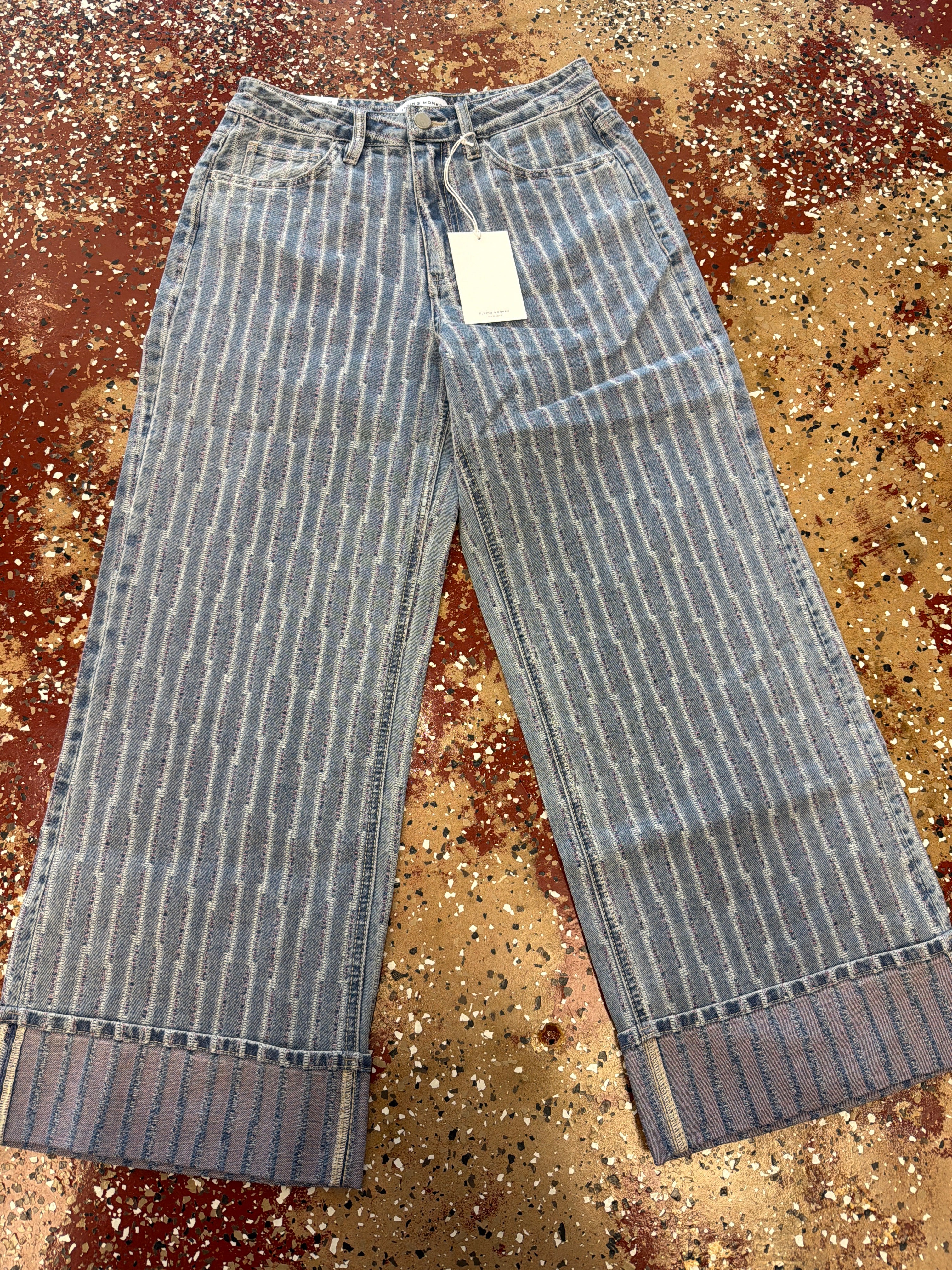 Vervet pinstripe cuffed