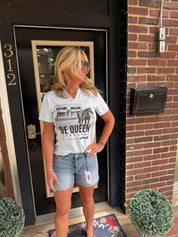 One & only button fly denim shorts