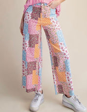 Sweet Meadow Patchwork Wide Leg Pant