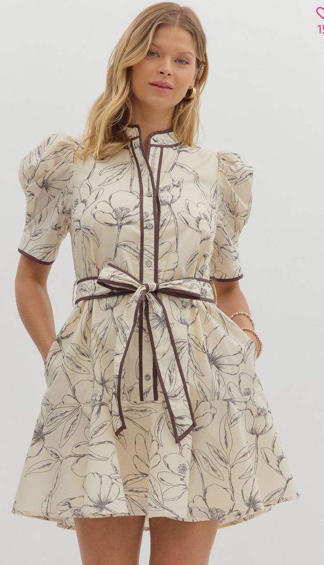 The petal trim dress