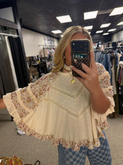 Prairie Floral Poncho Top