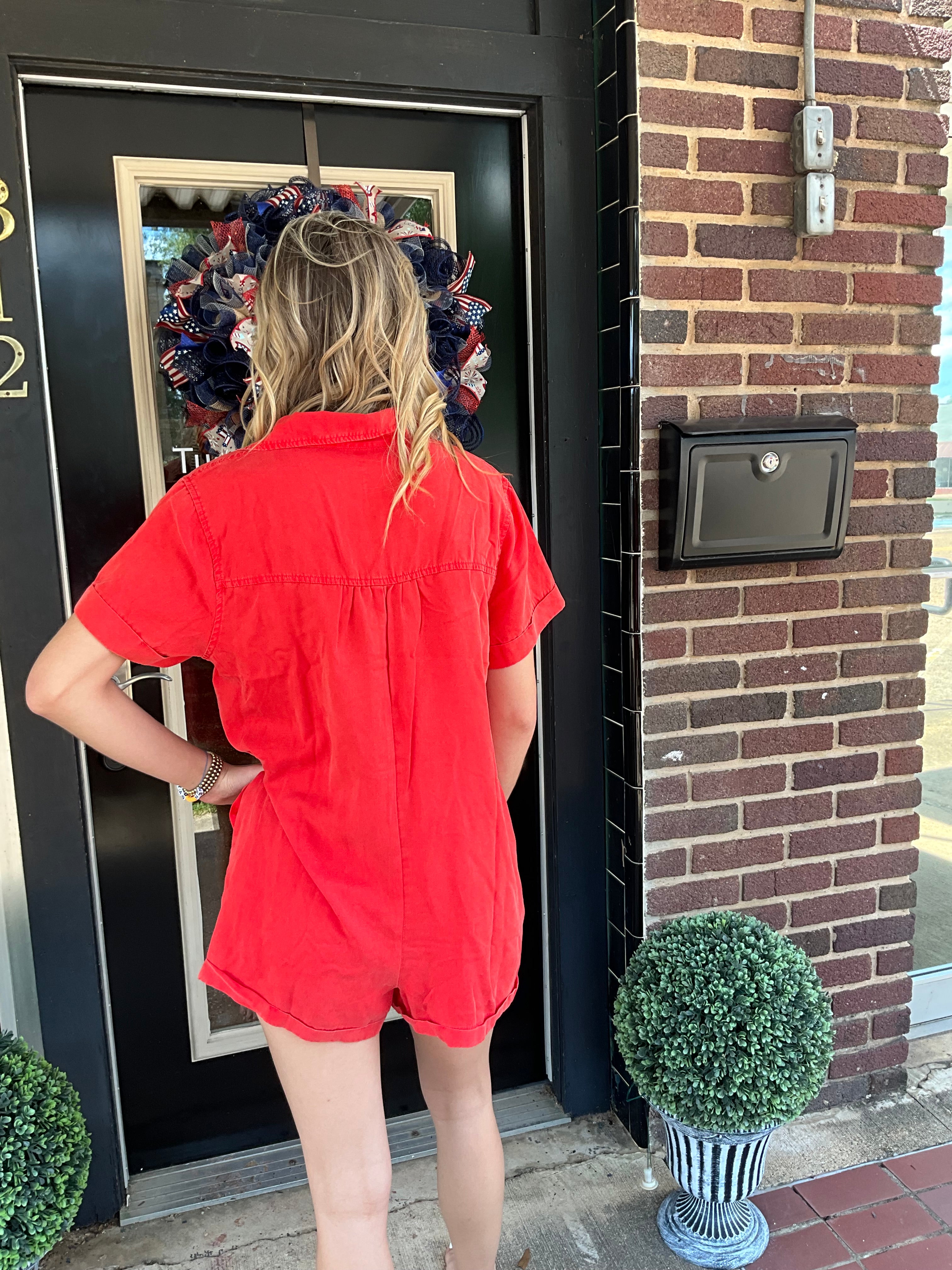 Red hot romper