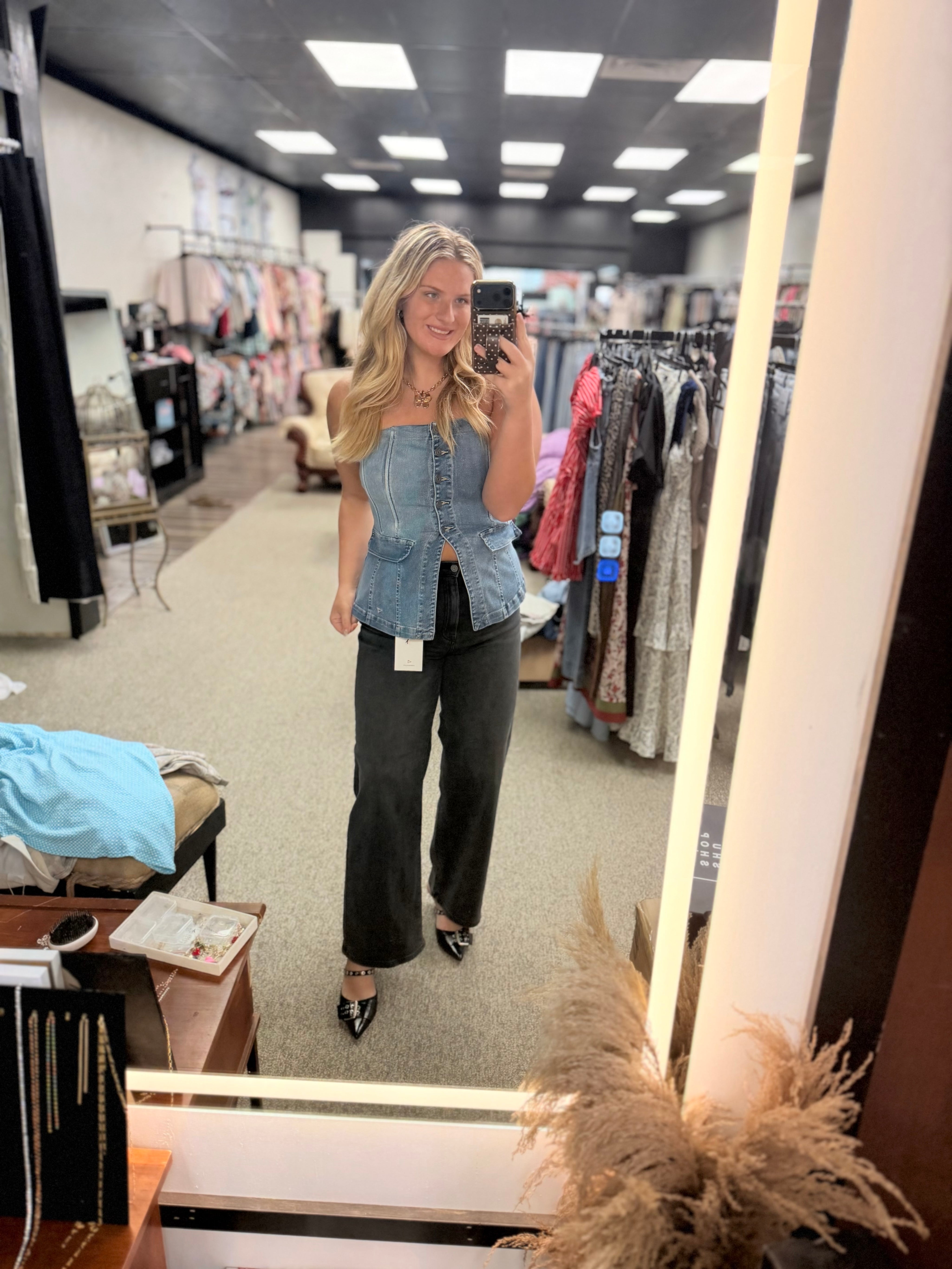 The Nashville denim hidden brand corset