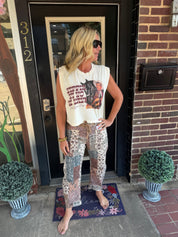Risen Vintage Patchwork Straight Leg Jeans
