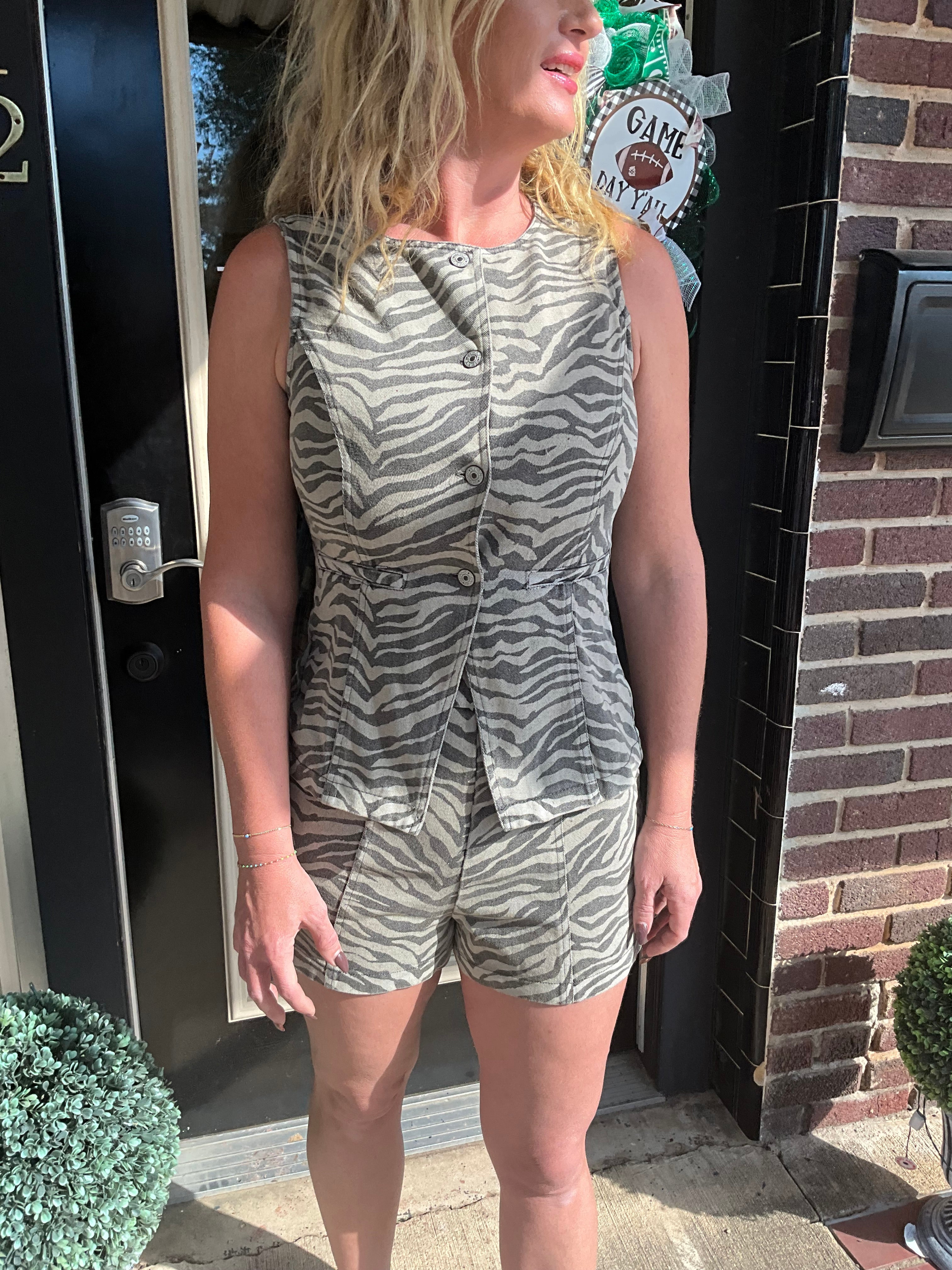 Tiger print two peice set