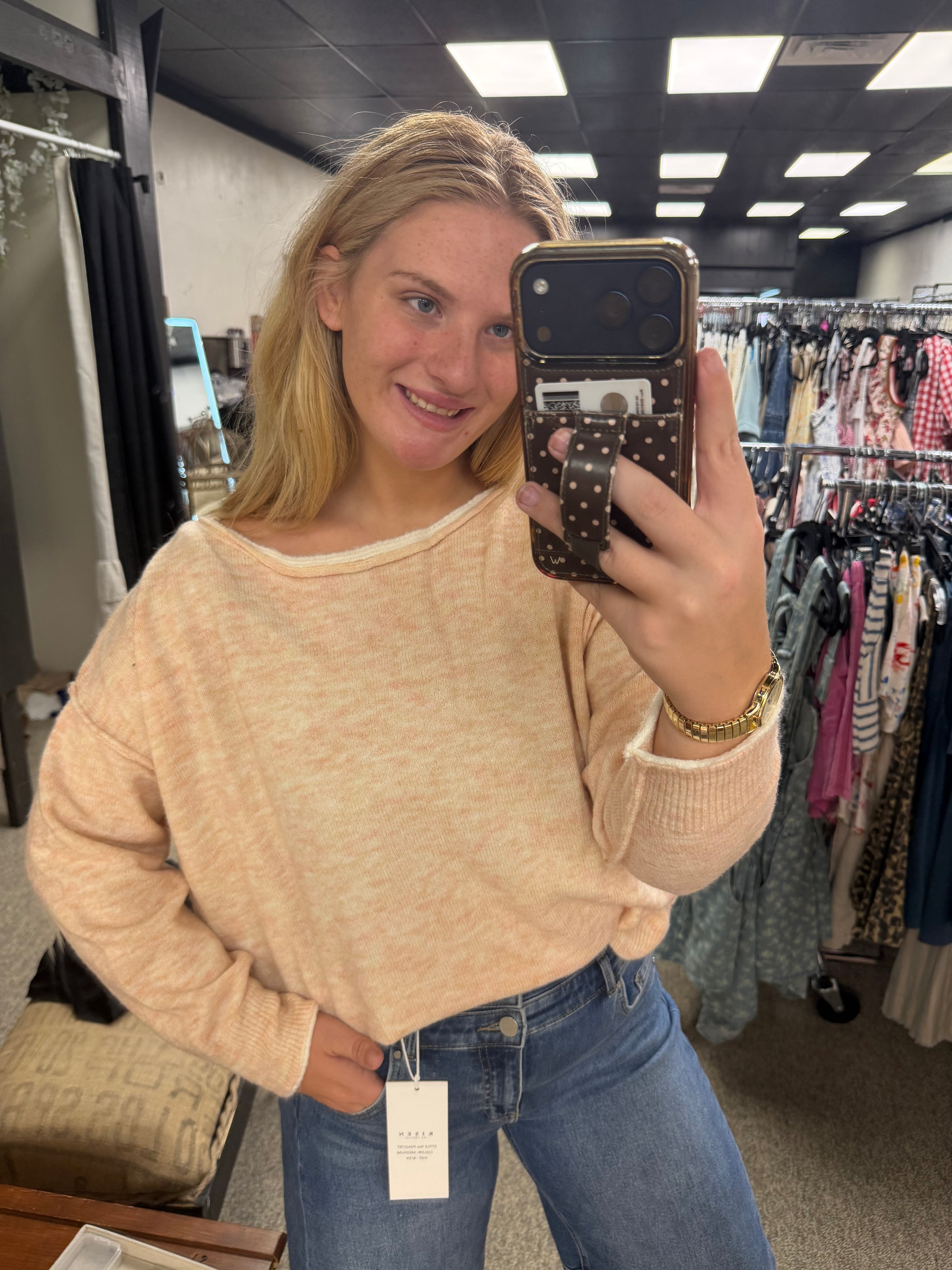 Peachy Keen Lightweight Oversized Knit Sweater