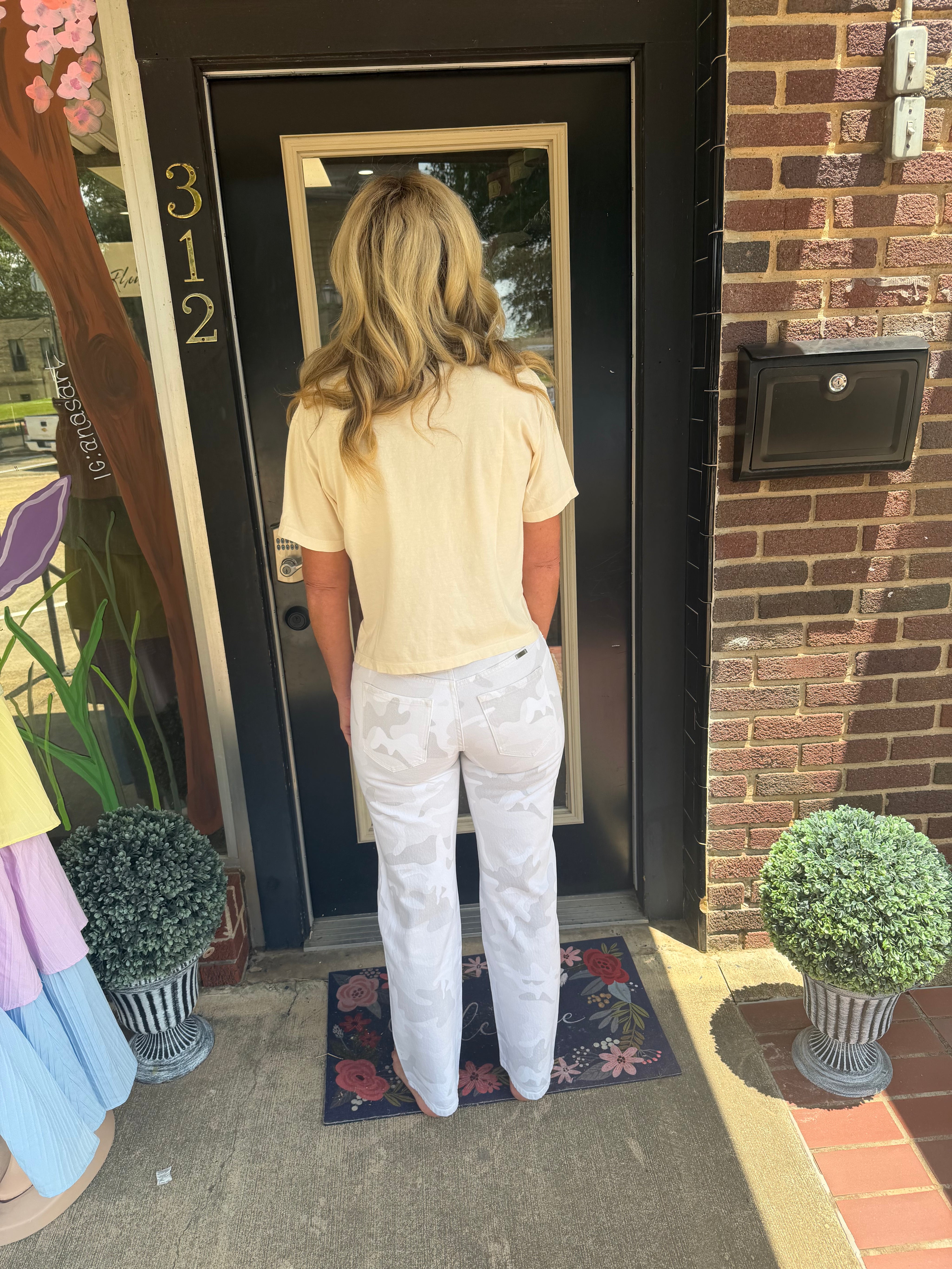 Kancan white camo jeans
