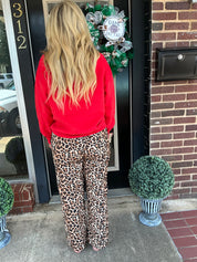 Leopard lulu Mac tack pants