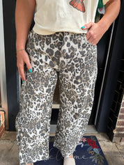 Sahara mix animal print pants