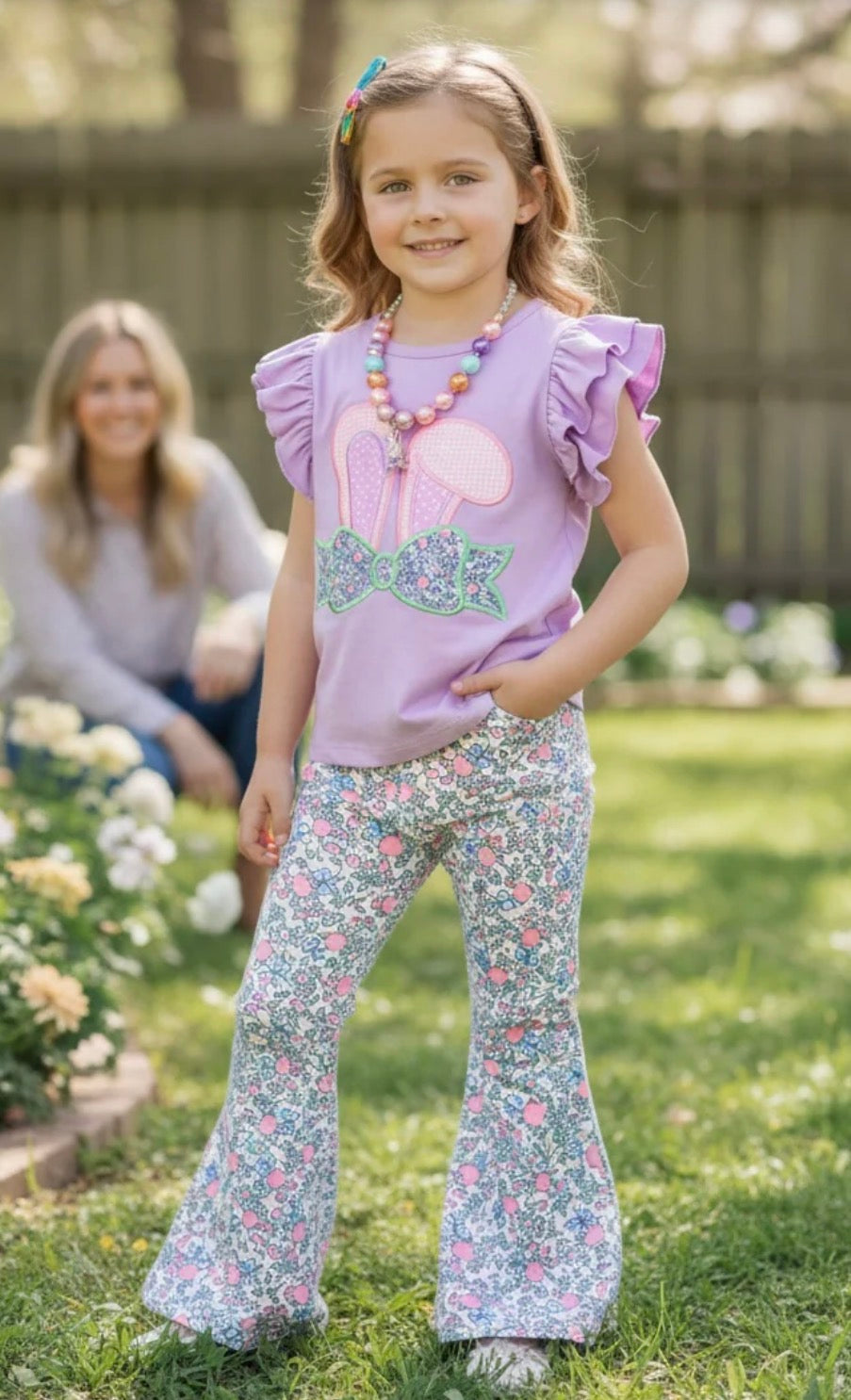 Purple girls Easter outfit