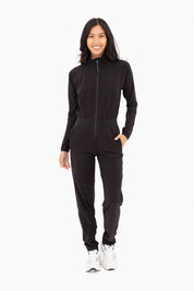 Athletic jacket jumpsuit