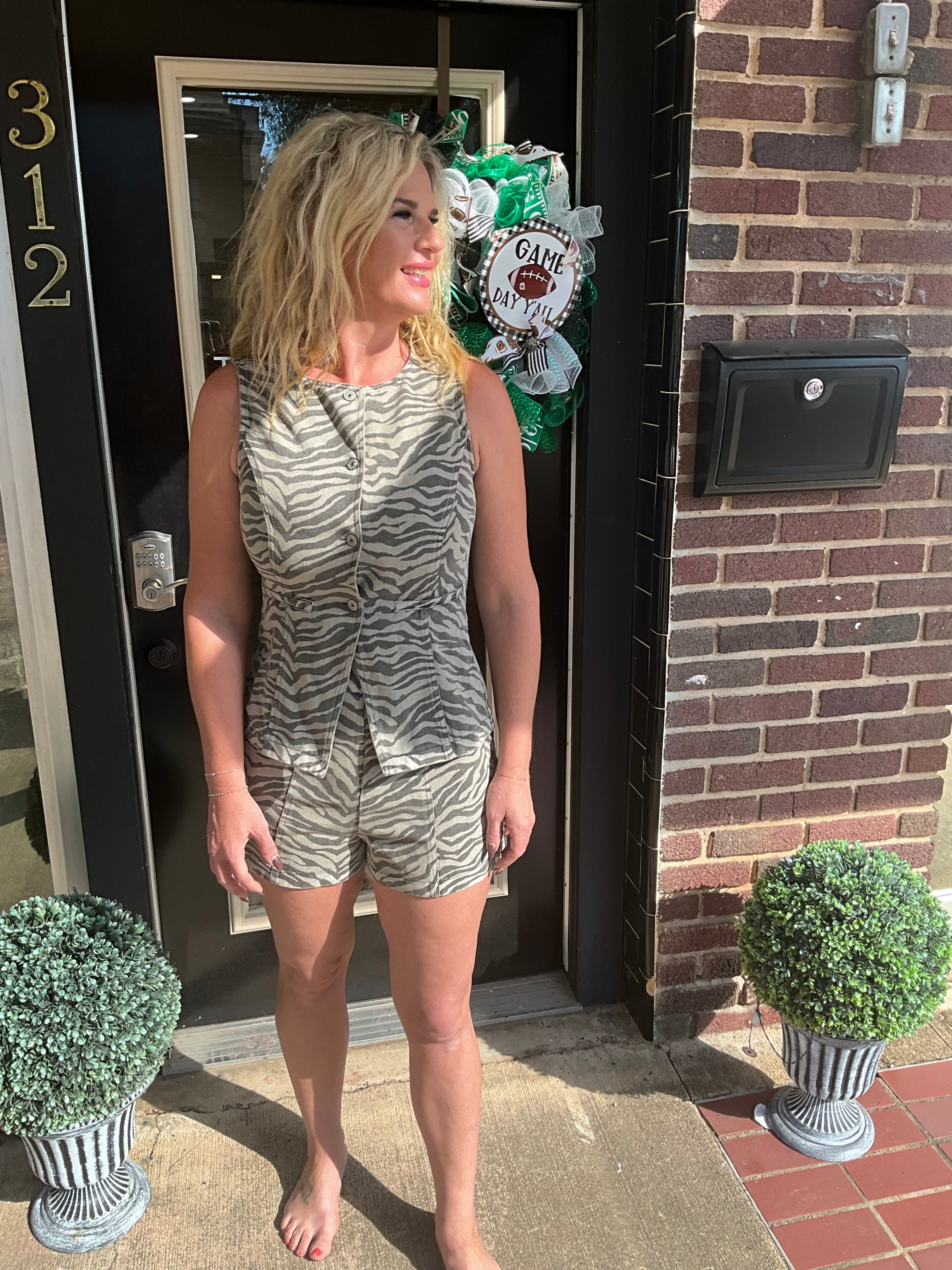 Tiger print two peice set