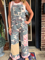 POL Wildflower Camo Patchwork OverallS