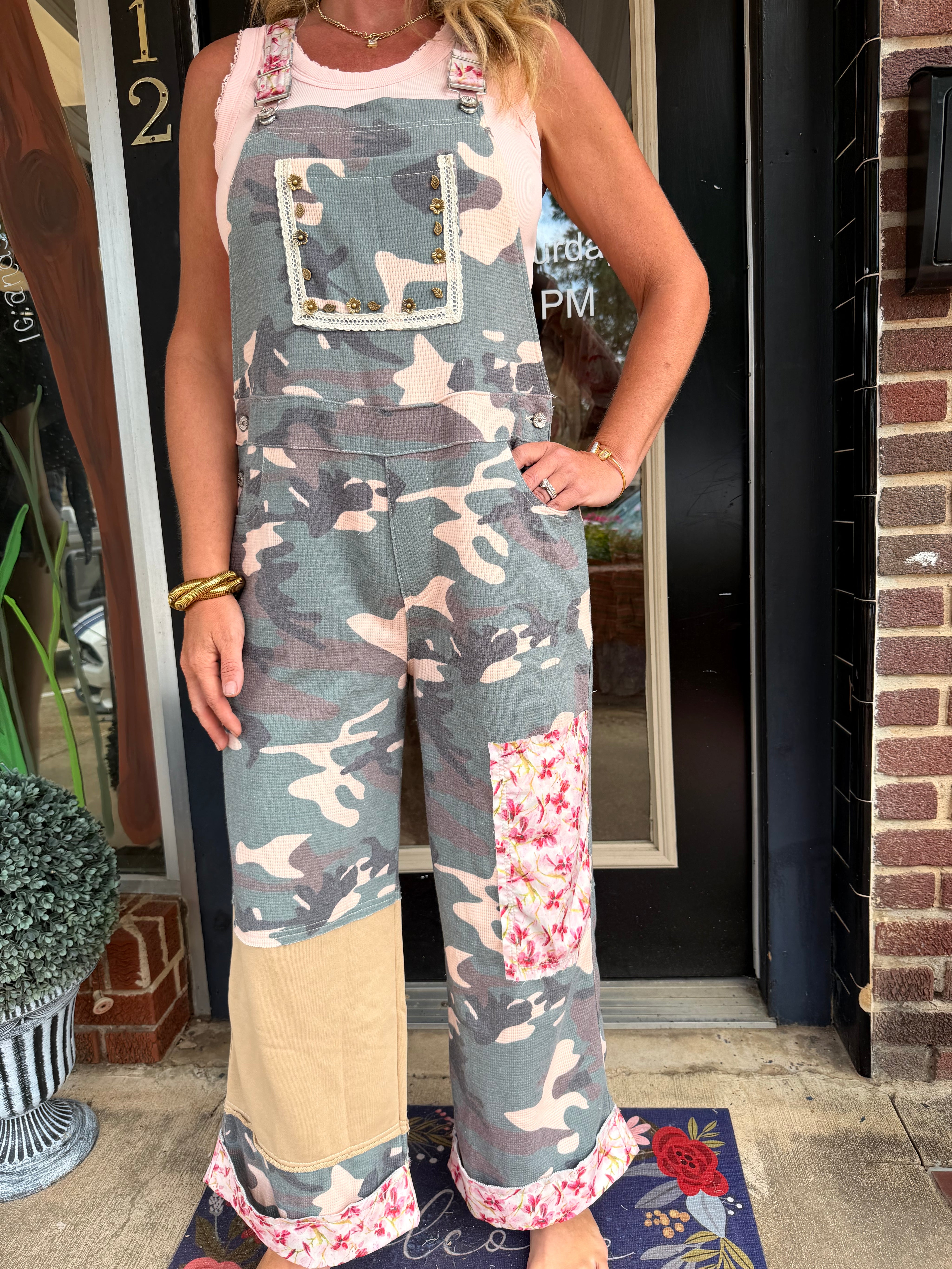 POL Wildflower Camo Patchwork OverallS