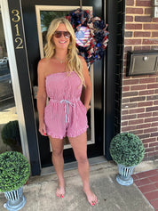 Strawberry sundae romper