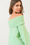 jade green knit sweater