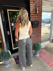 Charcoal floral pants