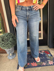 Sally’s vintage wash mid rise flying monkey