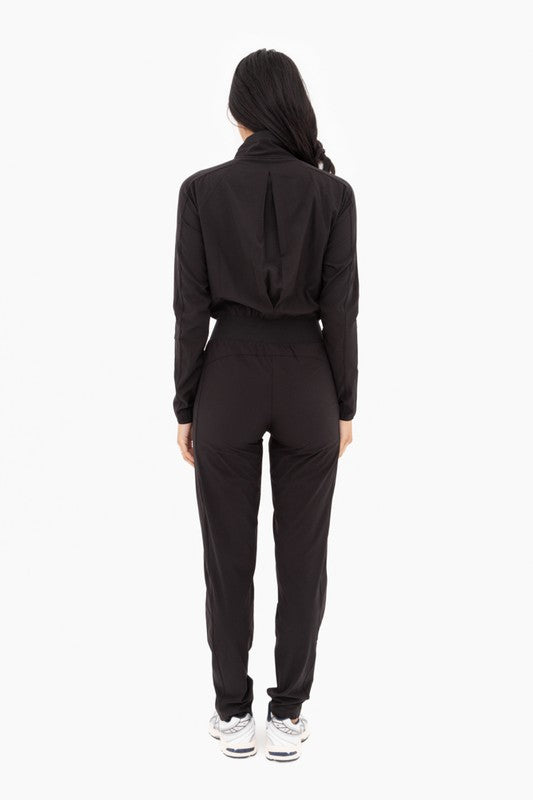 Athletic jacket jumpsuit