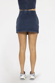Denim cotton skort