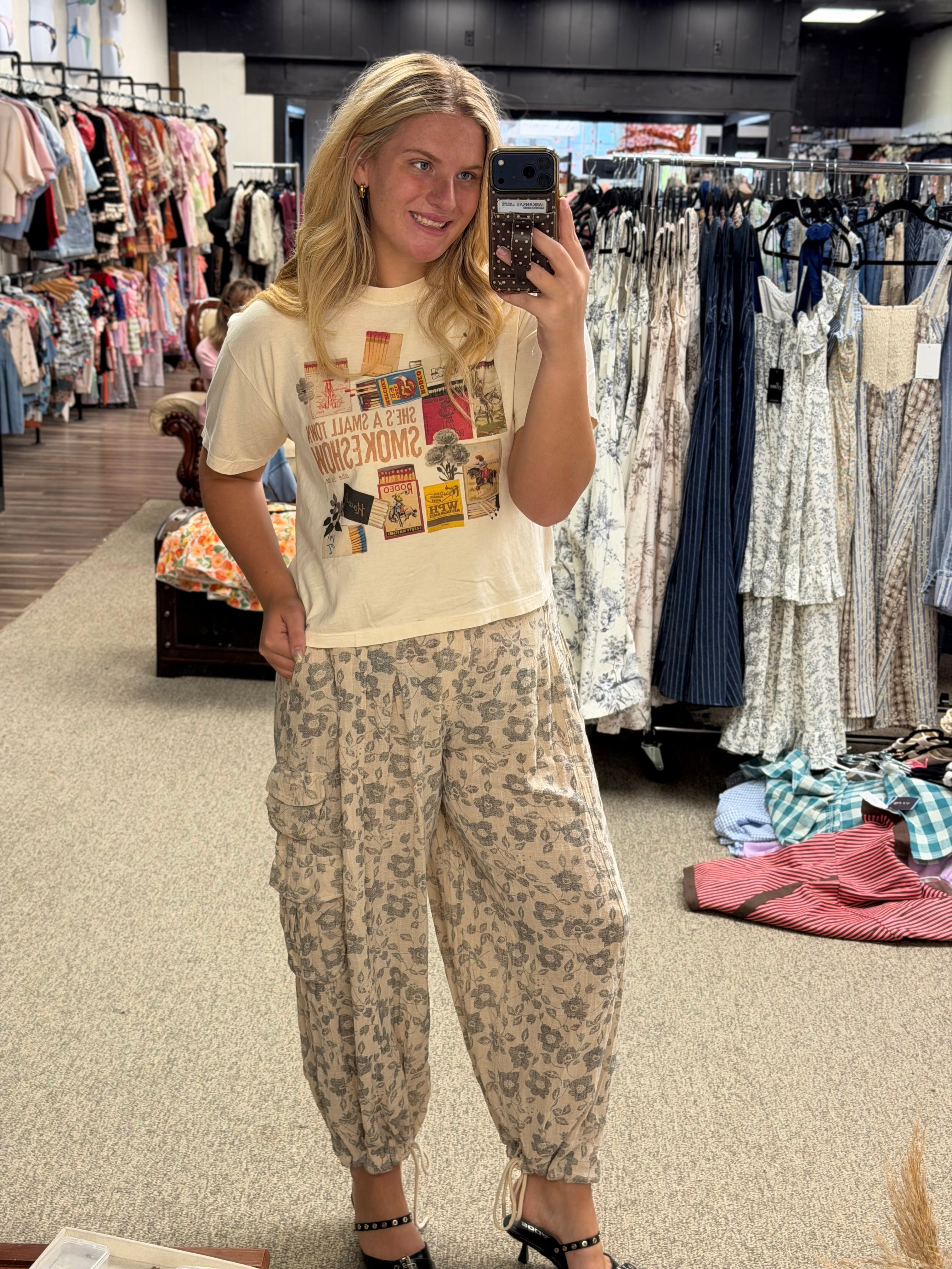 Free Spirit Floral Cargo Pants